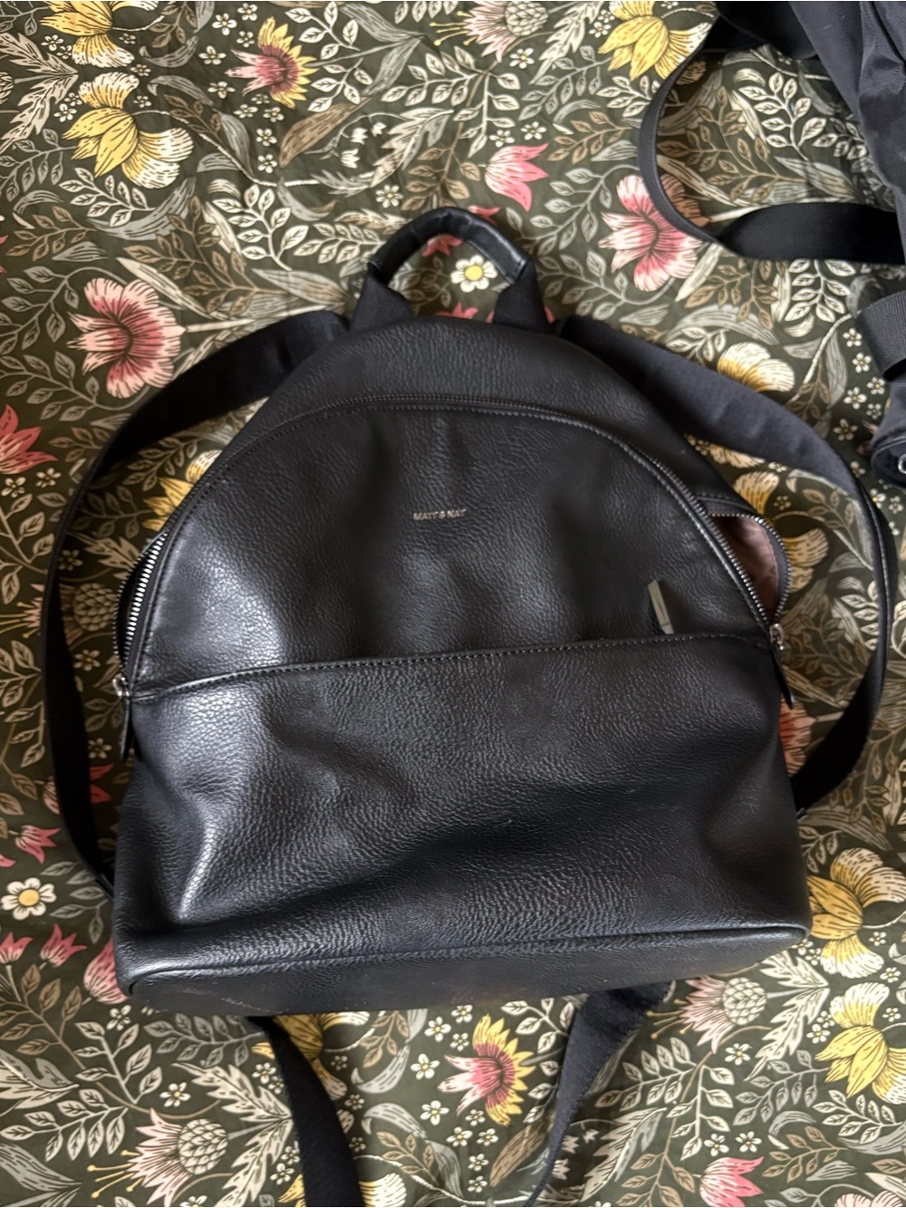 Matt & Nat Vegan Leather Black Small Backpack